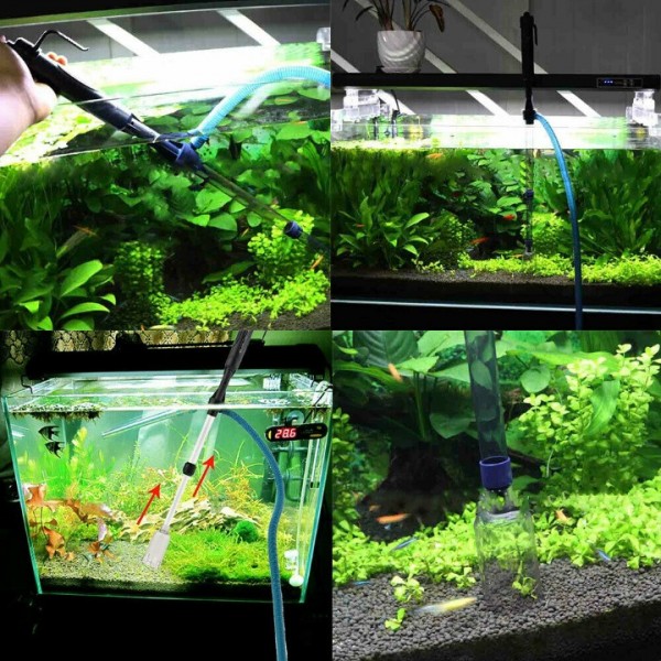 Electric Gravel Vacuum Cleaner Pump Aquarium Fish Tank Water Change Siphon