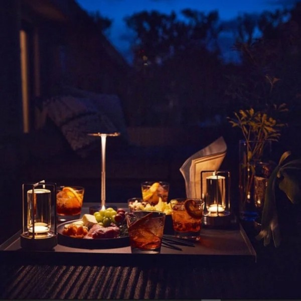 Retro Tap Light Tischlampe Kabellose Dimmbare USB Wiederaufladbar Tischleuchte