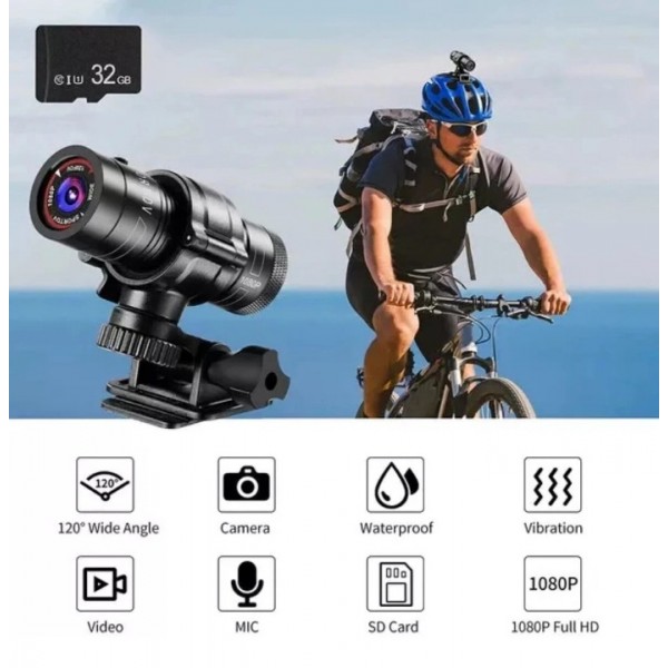 HD Wireless Helmet HandleBar Camera