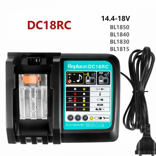 DC18RC Ladegerät Li-Ion Akku Für Makita 18V BL18...