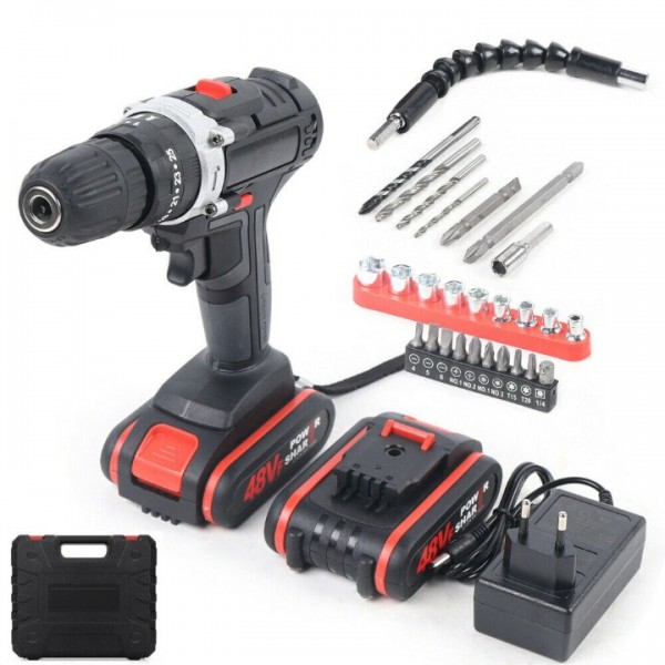 48V Cordless Impact Wrench with 2 Batteries