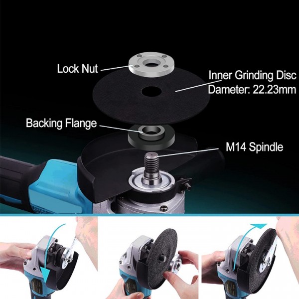 18V Brushless Cordless Angle Grinder with Ergonomic Handle