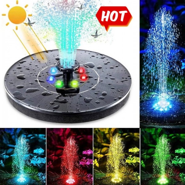 Solar-Teichpumpe mit schwimmendem Springbrunnen ...