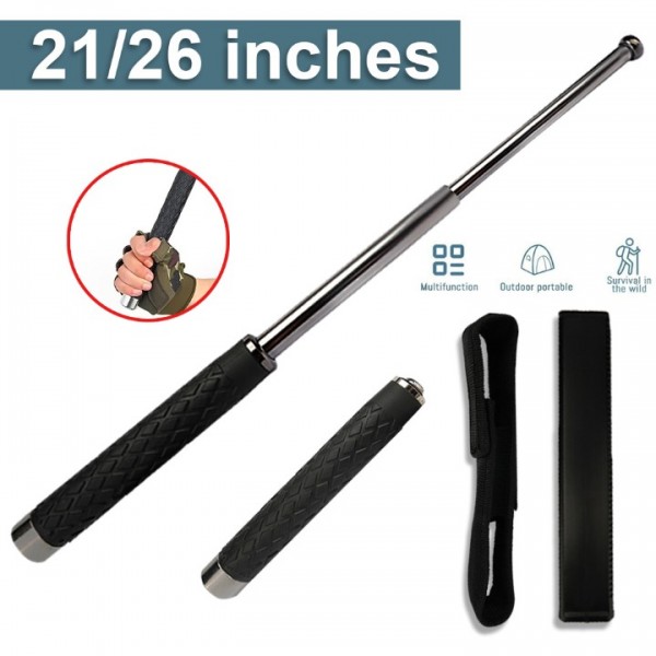  21Zoll Teleskopstange Teleskopstöcke Telescopic Rod Einstellbar Stahl Wanderstoc