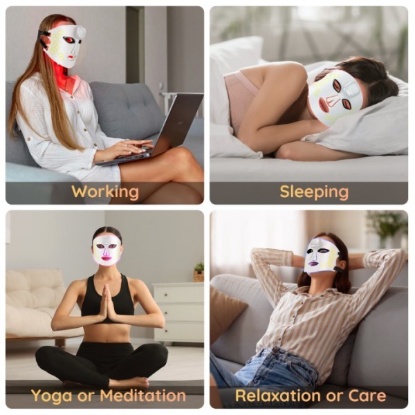 7+1 Color Infrared Light 850nm Portable Wireless Led Face Mask