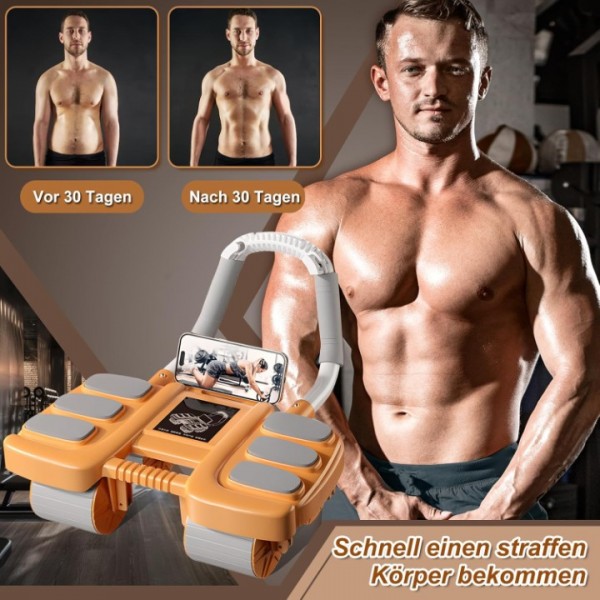Abs Abdominal Wheel Roller Ab Core Body Training Strength Fitness Gym Exerciser