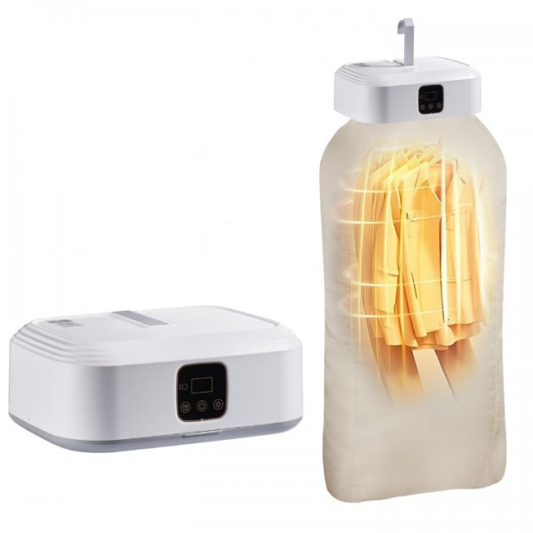 600W Portable Electric Clothes Dryer with Remote C...