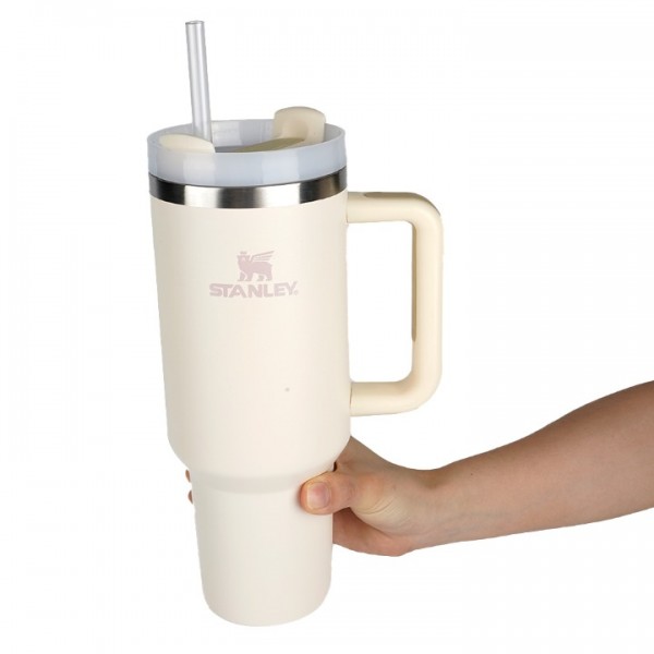 40oz Thermos Bottle 304 Stainless Steel Double-Wall Vacuum With Comfort-Grip Handle Reusable Straw