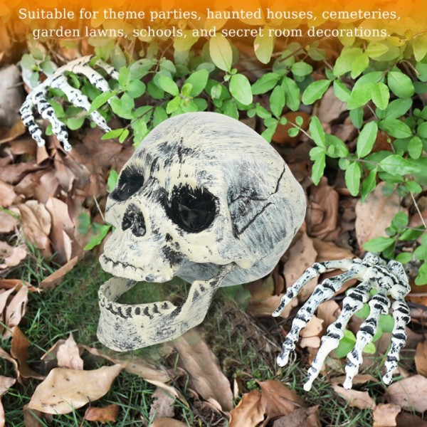 Realistic Skull and Hand Bones Halloween Horror Party Decor