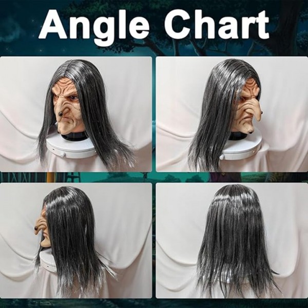 Scary Witch Latex Mask for Halloween Party Cosplay Costume