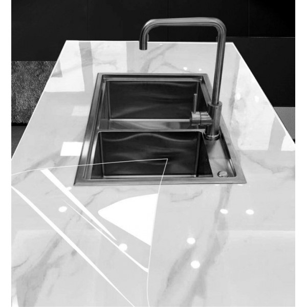 Wandschutzfolie Selbstklebend Transparent Hitzebeständige Küchenfolie 60cm×500cm
