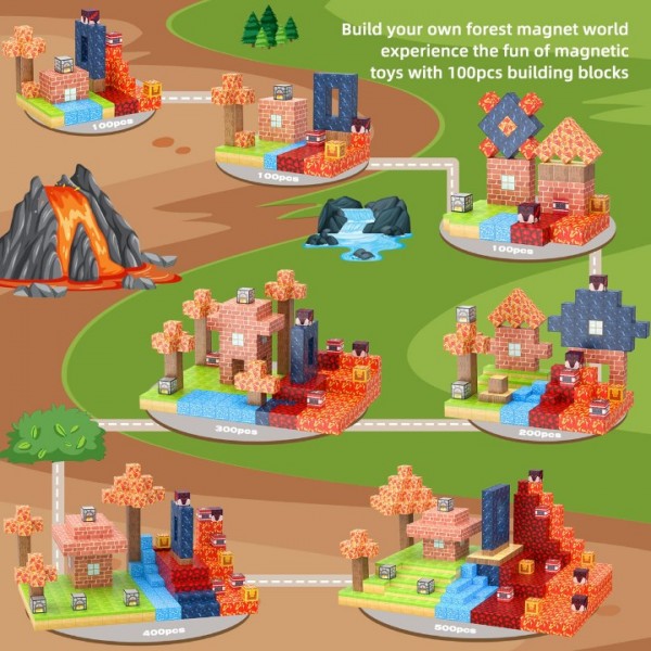 100-Piece Magnetic Building Blocks STEM Toy