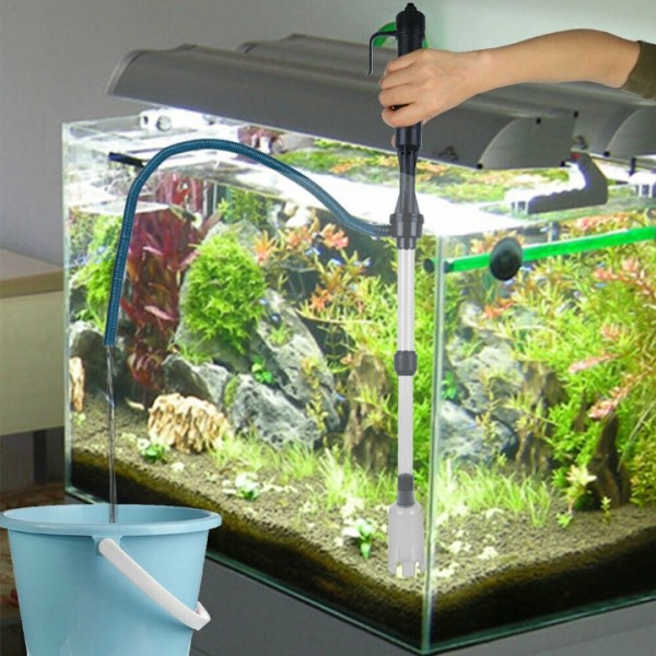Electric Gravel Vacuum Cleaner Pump Aquarium Fish Tank Water Change Siphon