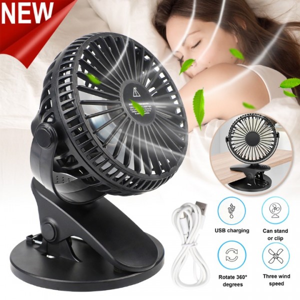 360° Grow Ventilator mit Clip 3-Stufen Umluftventilator für Zelt Grow Box Fan DE