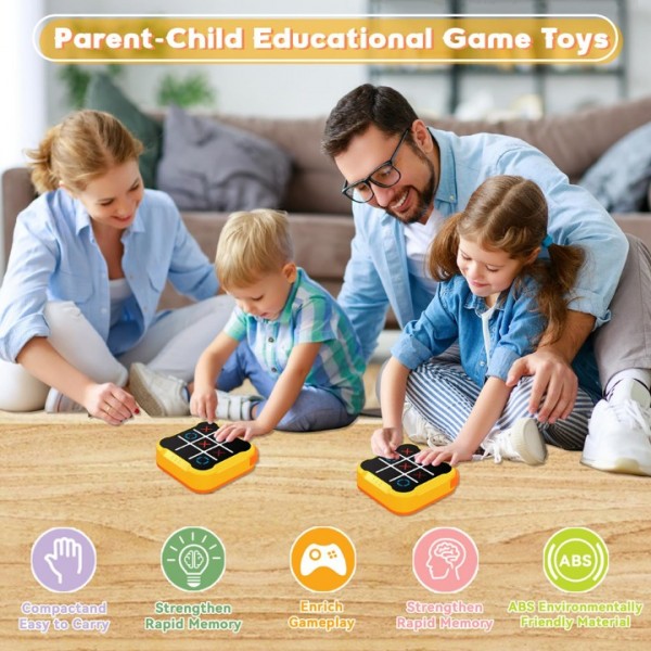 4-in-1 Tic Tac Toe Handheld Game Console with Memory Mode