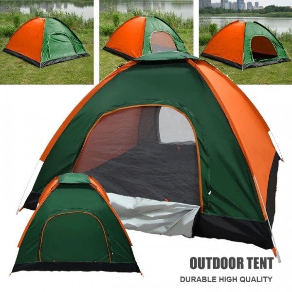 Automatic tent camping tent pop-up 3-4 person throw tent outdoor family tent