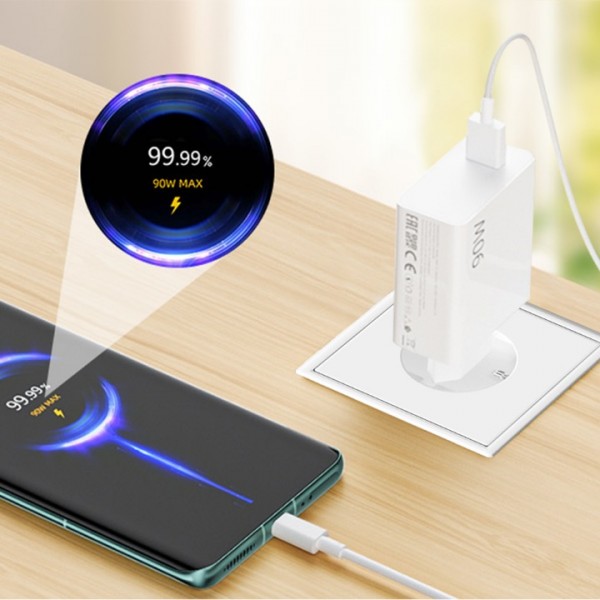 90 W USB C Charger for Xiaomi 15 Ultra 15 Pro USB Power Supply Turbo Hyper Charge Quick Charger with 6A Type C Charging Cable