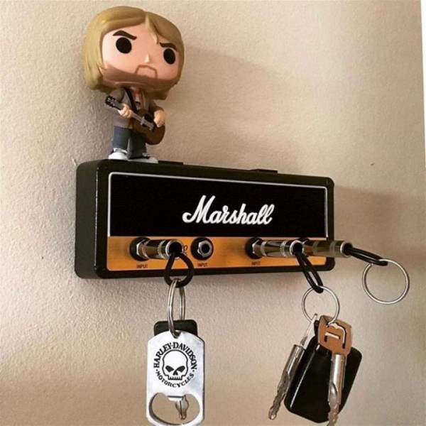 Guitar Plug Key Holder Wall Mount for Music Lovers