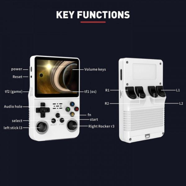 R36s Retro Handheld Videospiel Konsole-21000 Spiele vorinstalliert - Linux-128GB