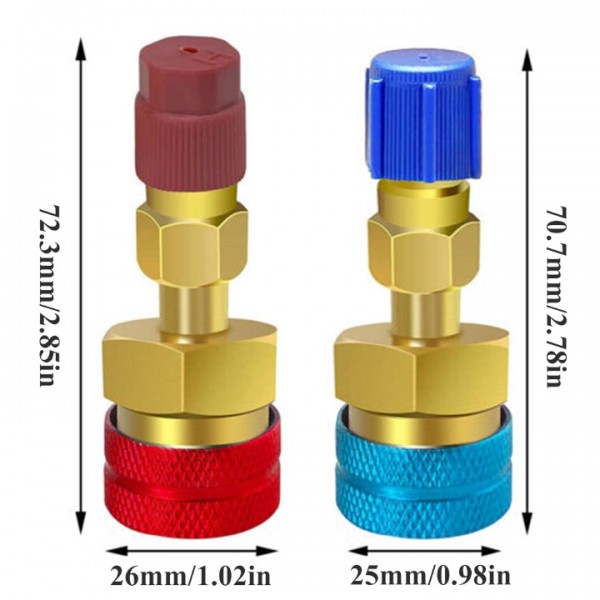R1234YF Auf R134A Adapter Schnellkupplungssatz R12...