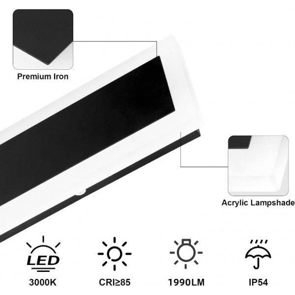 LED Wall Lights Sconce Waterproof Outdoor Lamps Exterior Light Long Strip Modern