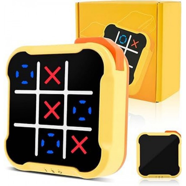 4-in-1 Tic Tac Toe Handheld Game Console with Memo...