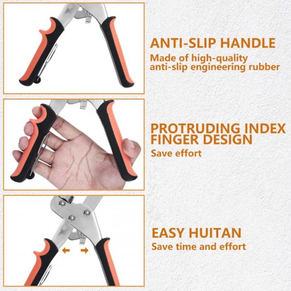 Heavy Duty Stainless Steel Eyelet Punch Pliers for Multiple Materials