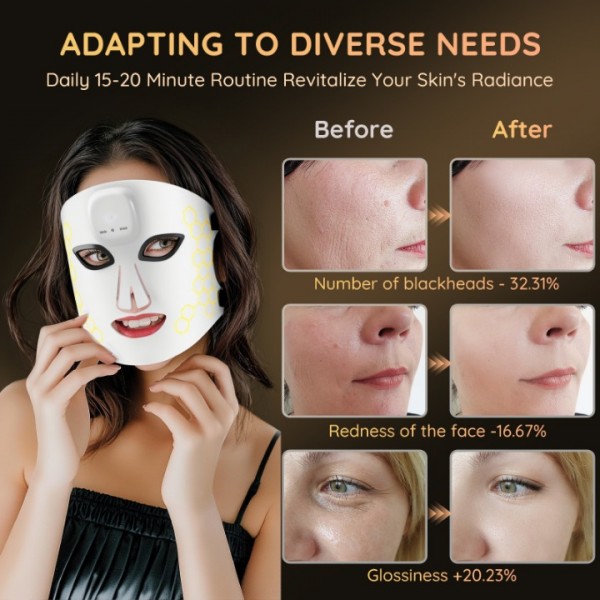 7+1 Color Infrared Light 850nm Portable Wireless Led Face Mask