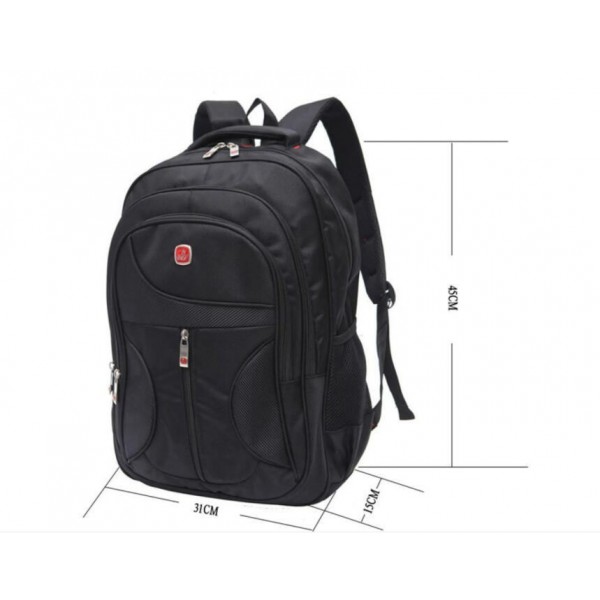 Herren Rucksack Wasserdicht – Sport, Arbeit, Freizeit & Schule – Leichter Wanderrucksack mit Laptopfach – Schwarz