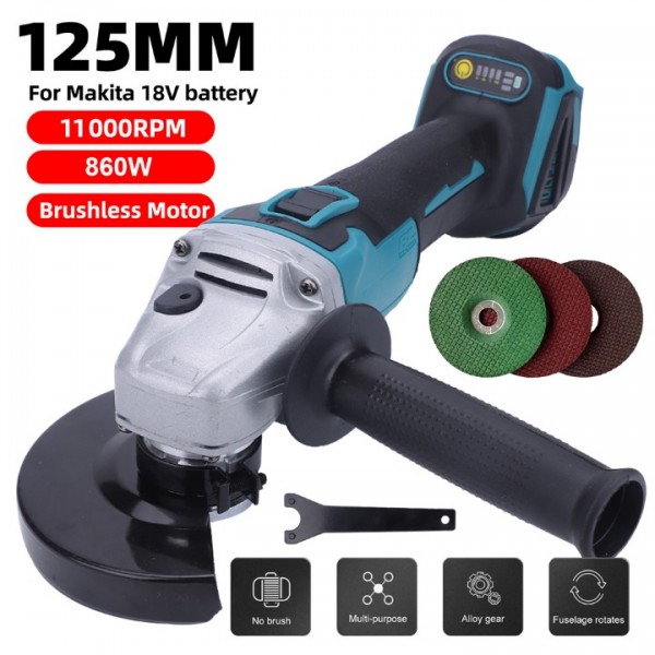 18V Brushless Cordless Angle Grinder with Ergonomi...