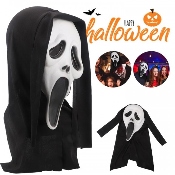 Realistic Latex Skull Mask for Halloween Horror Pa...