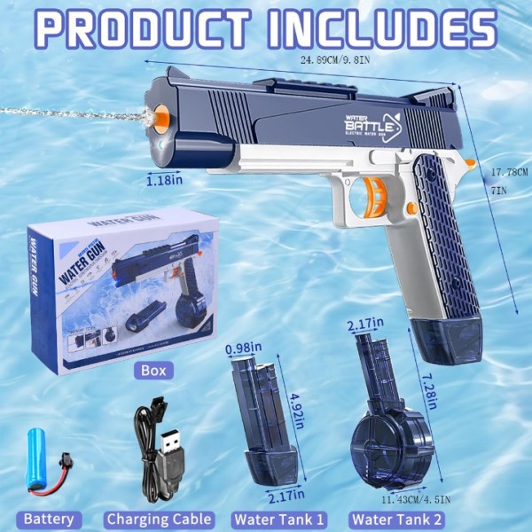 Electric Water Gun Children Adults Summer Pool Bea...