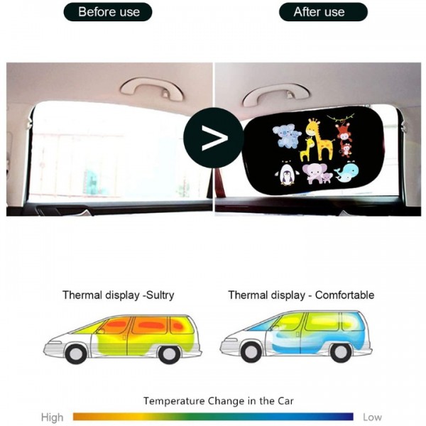New 2pcs Animal Car Side Window Sun Shade Visor UV Protector For Baby Kids UK