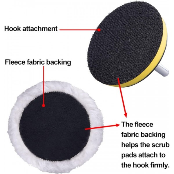 Polishing Pad Sponge Mop Buffing Kit For Car Wheel Polisher Drill Attachment