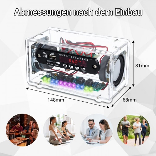 Electronic Soldering Kit Radio FM Bluetooth Speaker