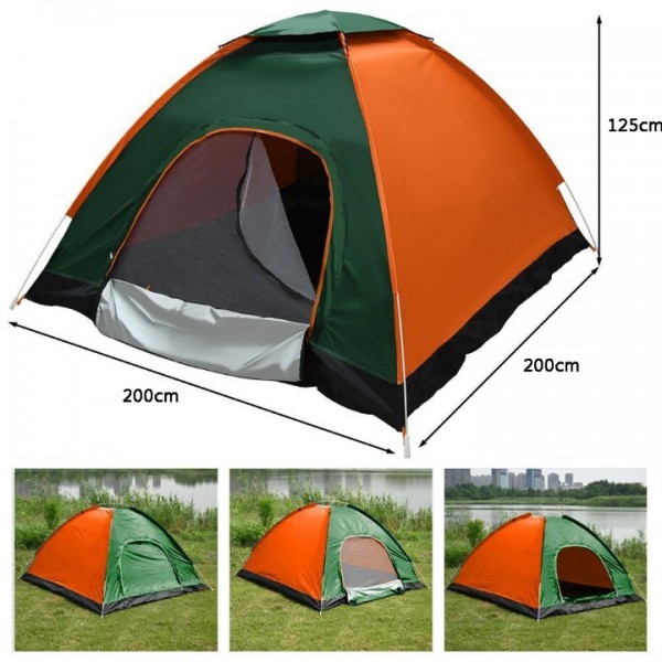 Automatic tent camping tent pop-up 3-4 person throw tent outdoor family tent