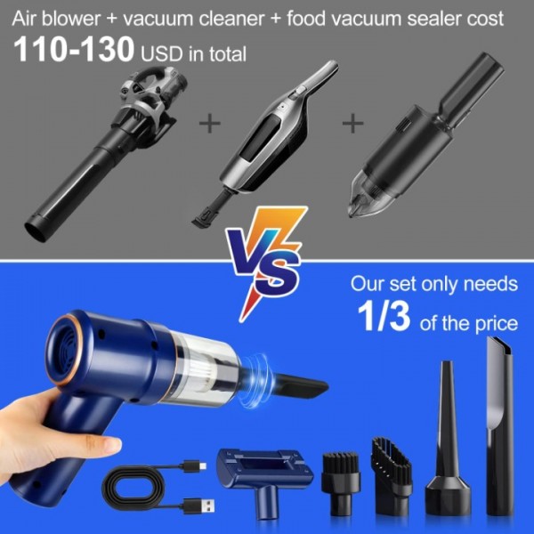 Cordless Electric Air Duster Blower Vacuum Cleaner For Car PC Laptop Console New