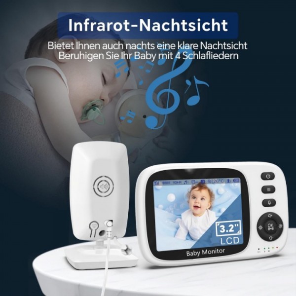 3.2 Inch Video Baby Monitor with Camera