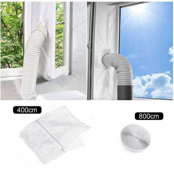 Window Seal Zip Cloth Portable Air Conditioning Mobile Unit Window Vent Seal Kit