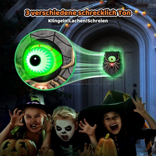 Halloween Zombie Eye Doorbell Decoration for Spooky Home Parties