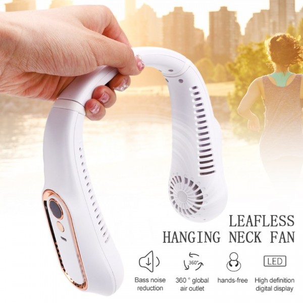 Neckband Fan Lazy Neck Hanging Cooler Portable Fan Bladeless 12000mAh UK
