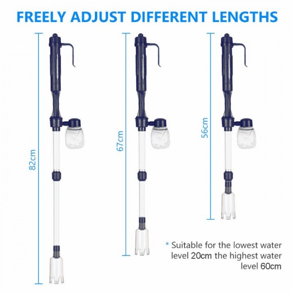 Electric Gravel Vacuum Cleaner Pump Aquarium Fish Tank Water Change Siphon