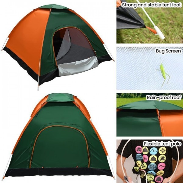 Automatic tent camping tent pop-up 3-4 person throw tent outdoor family tent