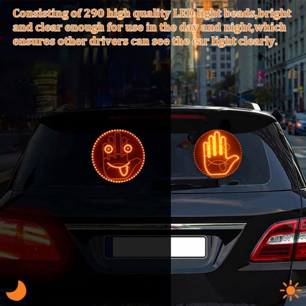 LED Car Finger Expression Lights