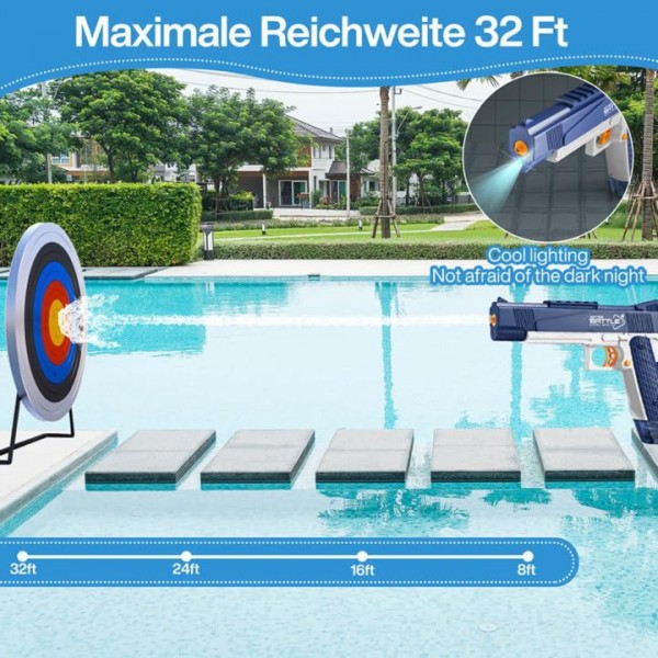 Electric Water Gun Children Adults Summer Pool Beach Toy Automatic Water Pistol
