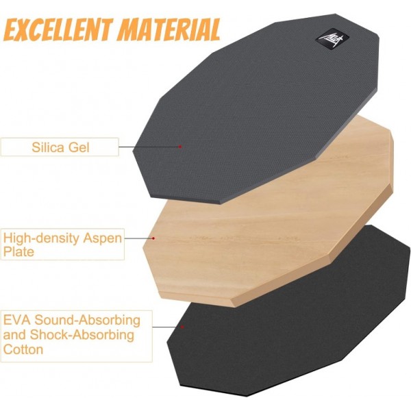 12 Inch Drum Practice Pad Set with Stand Bag