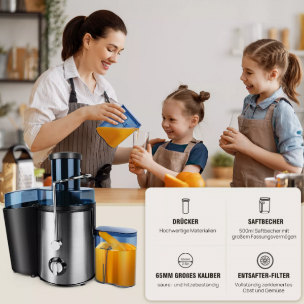 1000W Juicer Electric Juice Press Stainless Steel