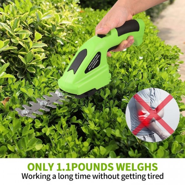 Cordless Hedge Trimmer and Grass Shear with Powerful Motor