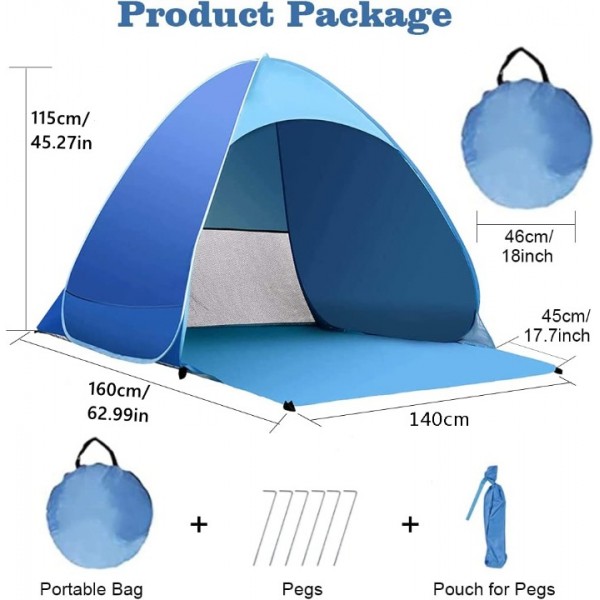 Pop Up Beach Tent Camping Garden Shade Sun Shelter Protection Infant Baby 50+UV