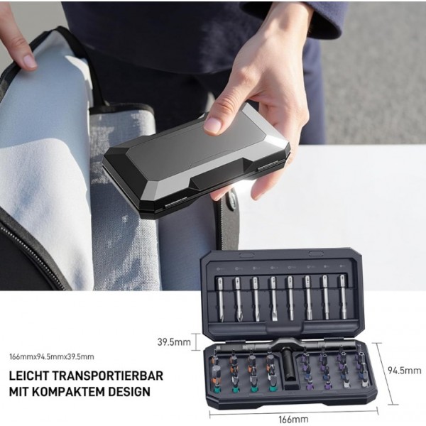 42-in-1 Magnetic Ratchet Screwdriver Set with S2 Steel Bits